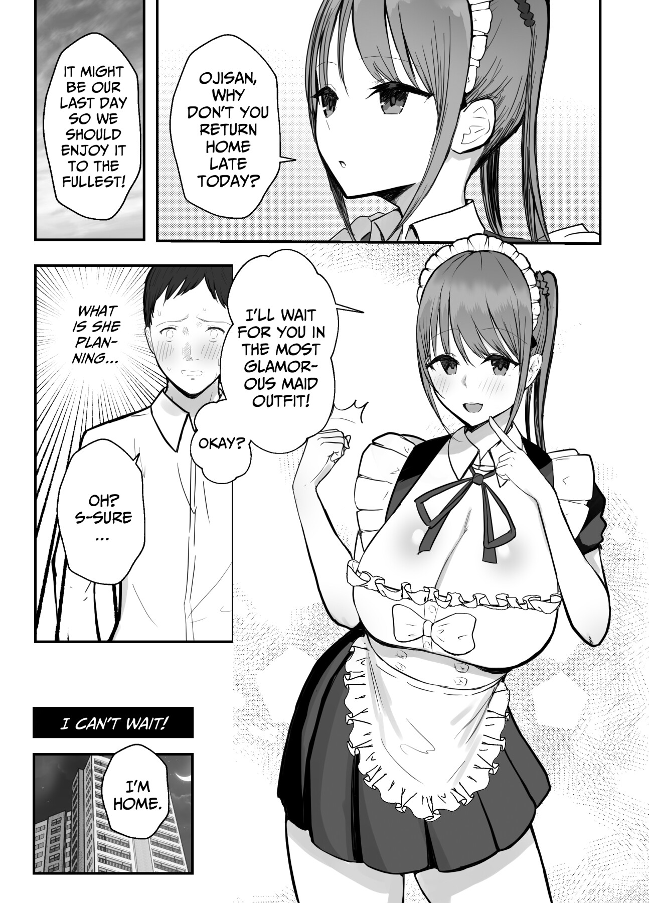 Hentai Manga Comic-My busty niece, a high school girl who lives with me, is a maid at the school festival and gives me sweet sex to soothe me, an office worker.-Read-29